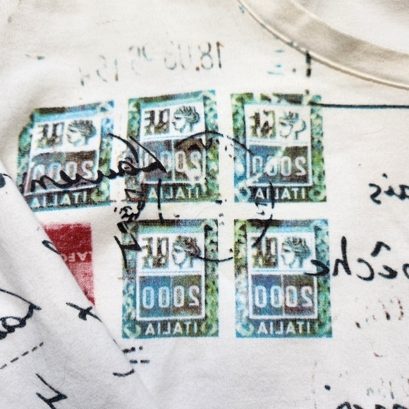 CLEO white travel motif Size Large Petite - Picture 3 of 4